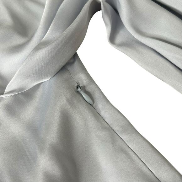 TVF for DVF Persimmon Satin Blend Mini Cloud Blue Size 0 - Picture 13 of 16